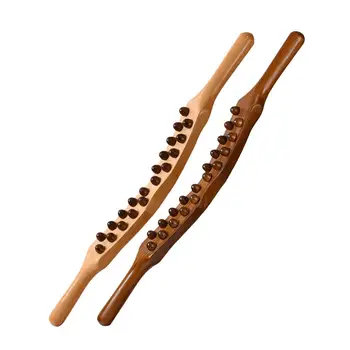 Инструменти за масаж на Гуа Ша с плакати и таблици на акупунктурните точки, дървени за гърба, врата, краката