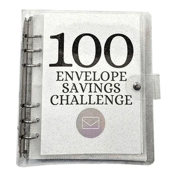 Комплект за решаване на задачи за спестяване на пари, 100 пликове за решаване на задачи за спестяване 5050 пликове с пари в брой За планиране на бюджета Лесен за използване