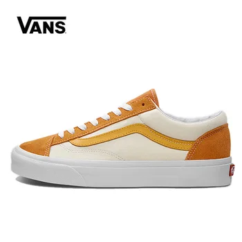 Микробуси Style 36 Обувки на Оригиналната Оранжево-Бели Ниски Обувки Vans Мъжки И Дамски Маратонки VN0A3DZ3VXY Унисекс За Скейтборд