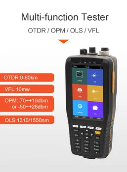 Многофункционален TM290 Smart Handy OTDR SM 1310/1550 нм 22/20 db 60 км + Визуален Локатор на неизправности 10 Mw + Измерване на оптична мощност