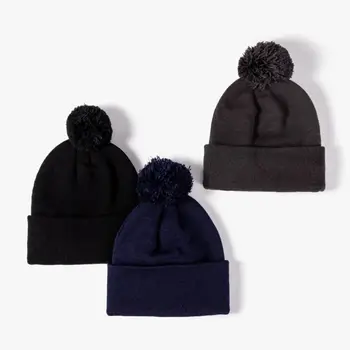 Ветрозащитная вязаная шапка Зимна мека дебела шапчица-Бини Топли шапки-те женски мъжки