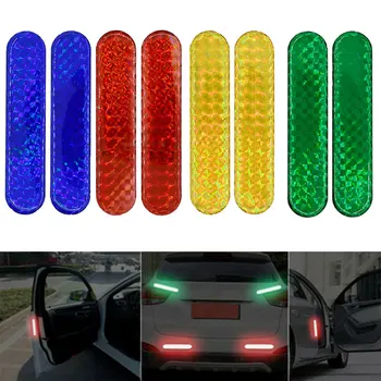 1 чифт автомобилни светлоотразителни стикери, предупредителен знак за сигурността на вратата на колата, Светлоотразителни ленти, автомобил, мотоциклет, Велосипед, светлоотразителни стикери