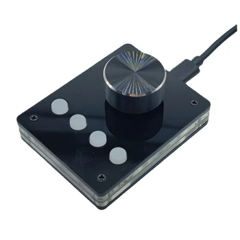 Мултимедийна програмируема клавиатура, USB-дръжка, потребителска клавиатура, мини-макроклавишный регулатор на силата на звука (малка бяла бутон)