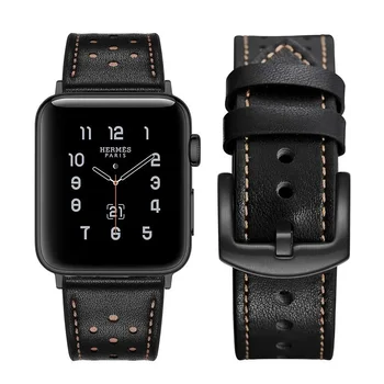 Кожена каишка за Apple Watch 9 8 7 45 мм 41 мм Ultra2 49 мм Смарт Часовници Взаимозаменяеми Гривна за 6 5 4 SE 44 мм 40 мм 3 42 мм