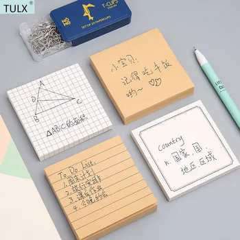TULX 80 листа, бележник за водене на записки, канцелярская стационарната хартия, сладки канцеларски материали, сладки ученически пособия, корейски, канцеларски материали, стикери