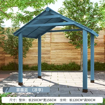 2023 външна беседка водоустойчив дървена пагода разтегателен китайски павилион за градината