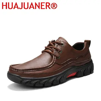 Мъжки обувки, ежедневни обувки, маратонки от естествена кожа, Мъжки удобна градинска обувки, висококачествени мъжки луксозни обувки дантела