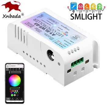 SMLIGHT WLED ESP32 Mic RGBIC Пиксели Led Контролер Home Assistant Control WS2812B WS2811 WS2813 WS2815 Led лента DC5-24V