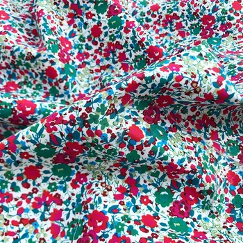 Натурална памучен плат Поплин с флорални принтом Марка Модерен дизайн Плат за дамско облекло от Плат за рокли на м Materi