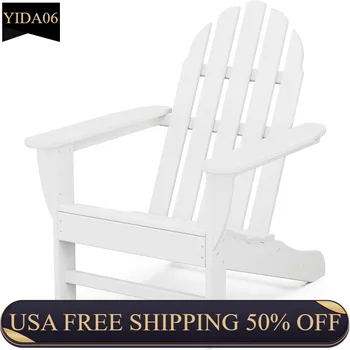 POLYWOOD AD4030WH Classic Outdoor Adirondack Chair, бял