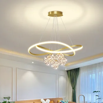 Модерна проста полилей, led окачен лампа за дневна, спалня, трапезария, кухня, вътрешен златен подвесного осветление, домашно осветление