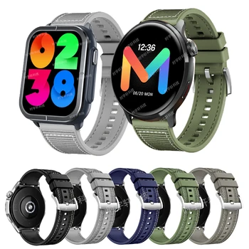 22 мм Найлон Силиконов Ремък За Mibro Watch C3 Smartwatch Спортен Каишка За Mibro Watch A1 A2/X1/Lite2 / Realme 3 Аксесоари За Гривни