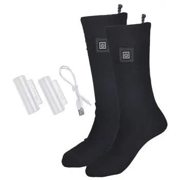 Дамски чорапи с електрически отопляеми и една литиева батерия от 3.7 До 2200 mah, работещи от термоносков за каране на ски, къмпинг, туризъм