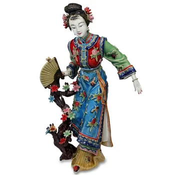 Китайското украса Jinling Twelve Старинни Фигурки на красиви жени, Ретро порцелан, скулптури, ръчно изработени, домашен декор