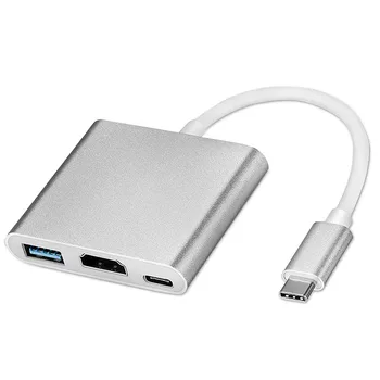 Кабел-адаптер Type-C Конвертор за Apple USB-C Digital AV Multiport Adapter MJ1K2AM/A HDMI и USB New FW3