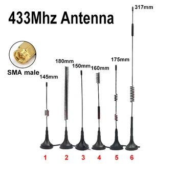 2 елемента Антена на Suzan 433MHz 433M Пружинен Магнит SMA-J Штекерная Антена С Висок коефициент на усилване на Далечни разстояния За модула за предаване на данни 433M Radio