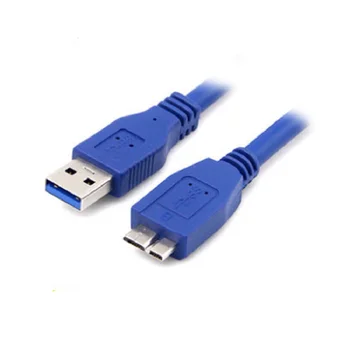 Кабел за пренос на данни USB 3.0 кабел, кабел за твърд диск, двойка штекерную глава с удлинительным кабел Micro 3.0 B, черна богат на функции за бързо зареждане c