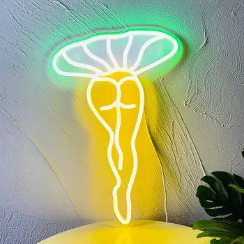 Неонова светлина Дама Гъби, led ночники, свързана чрез USB знак за мъжете, домашен бар, декорация на стените в спалнята, арт подарък за парти за нея