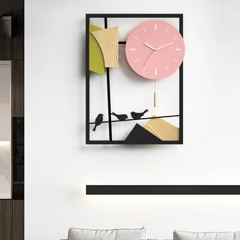 Стенен часовник в хола, творчески и индивидуални часове за дома, модерни и обикновени стенни часовници с интериор
